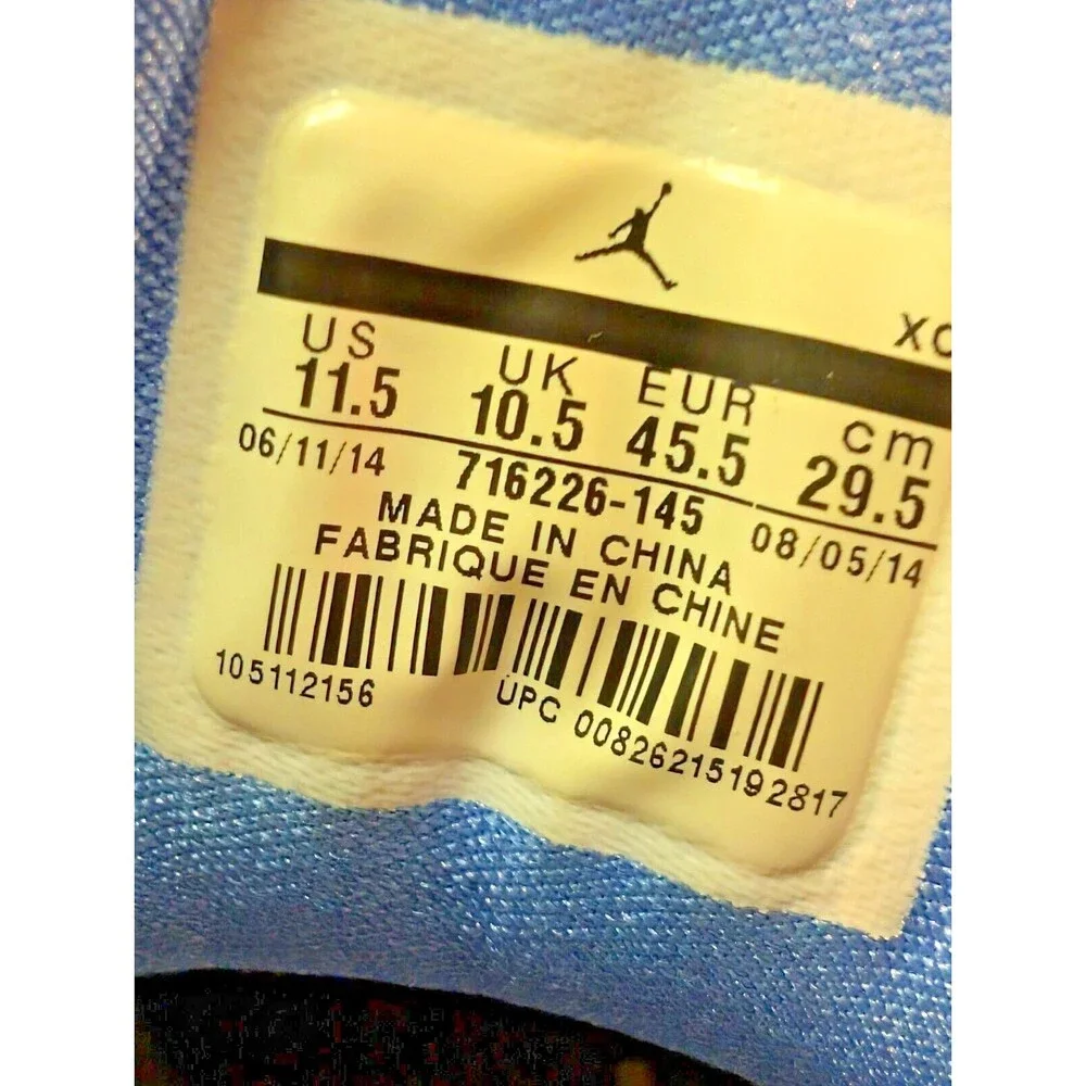 Jordan Flight Origin 2 Men’s 11.5 White Blue Tan 715226‑145 Athletic Shoes